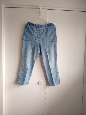 Alia denim jean pull on pants